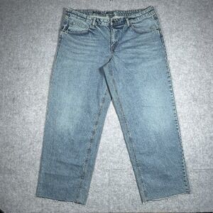 Wild Fable Denim Jeans Womens Size 15 40x30 Blue Light Washed Mid Rise 90s Baggy